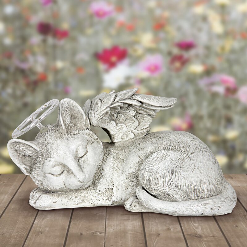 sleeping cat garden statue